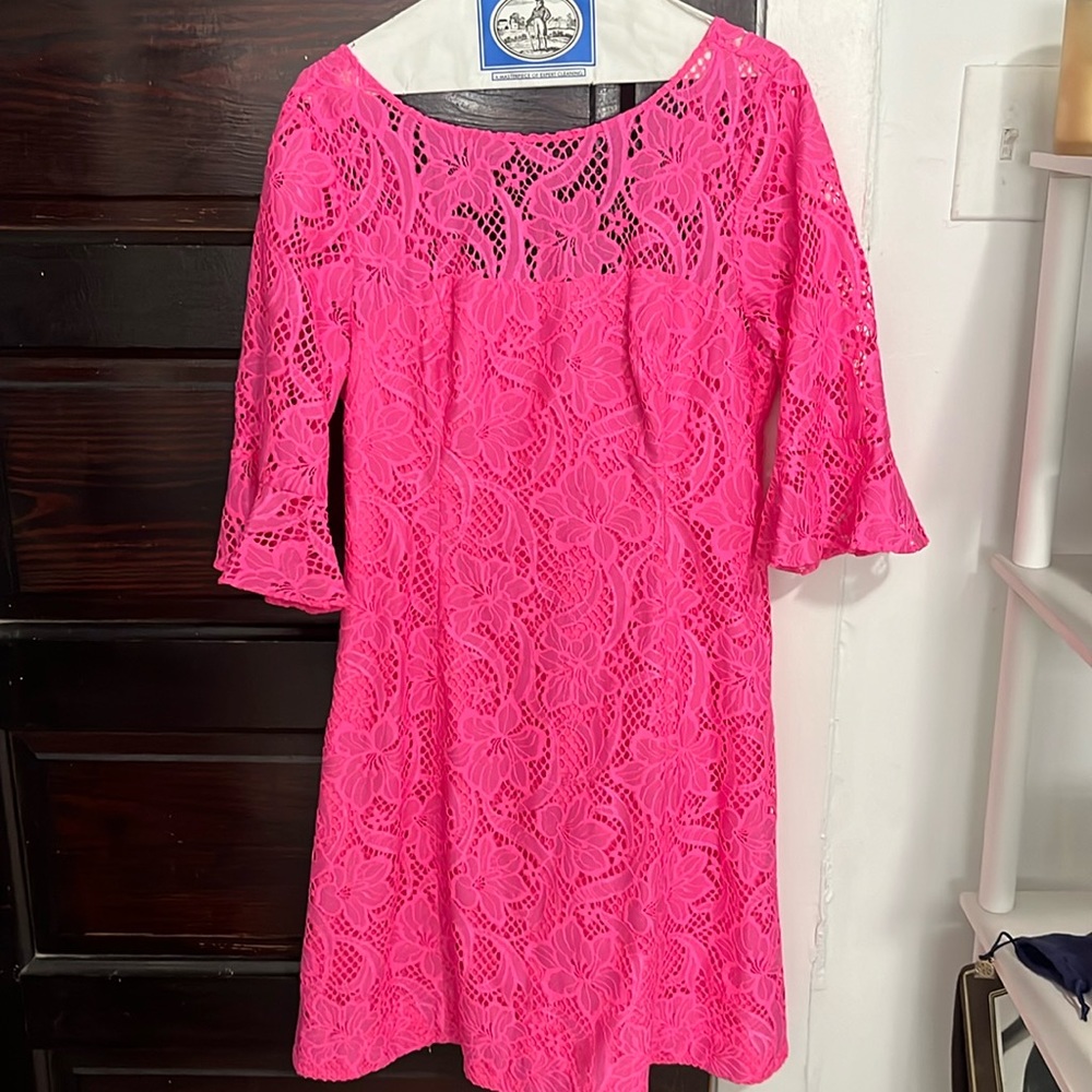Vibrant pink Lilly Pulitzer dress